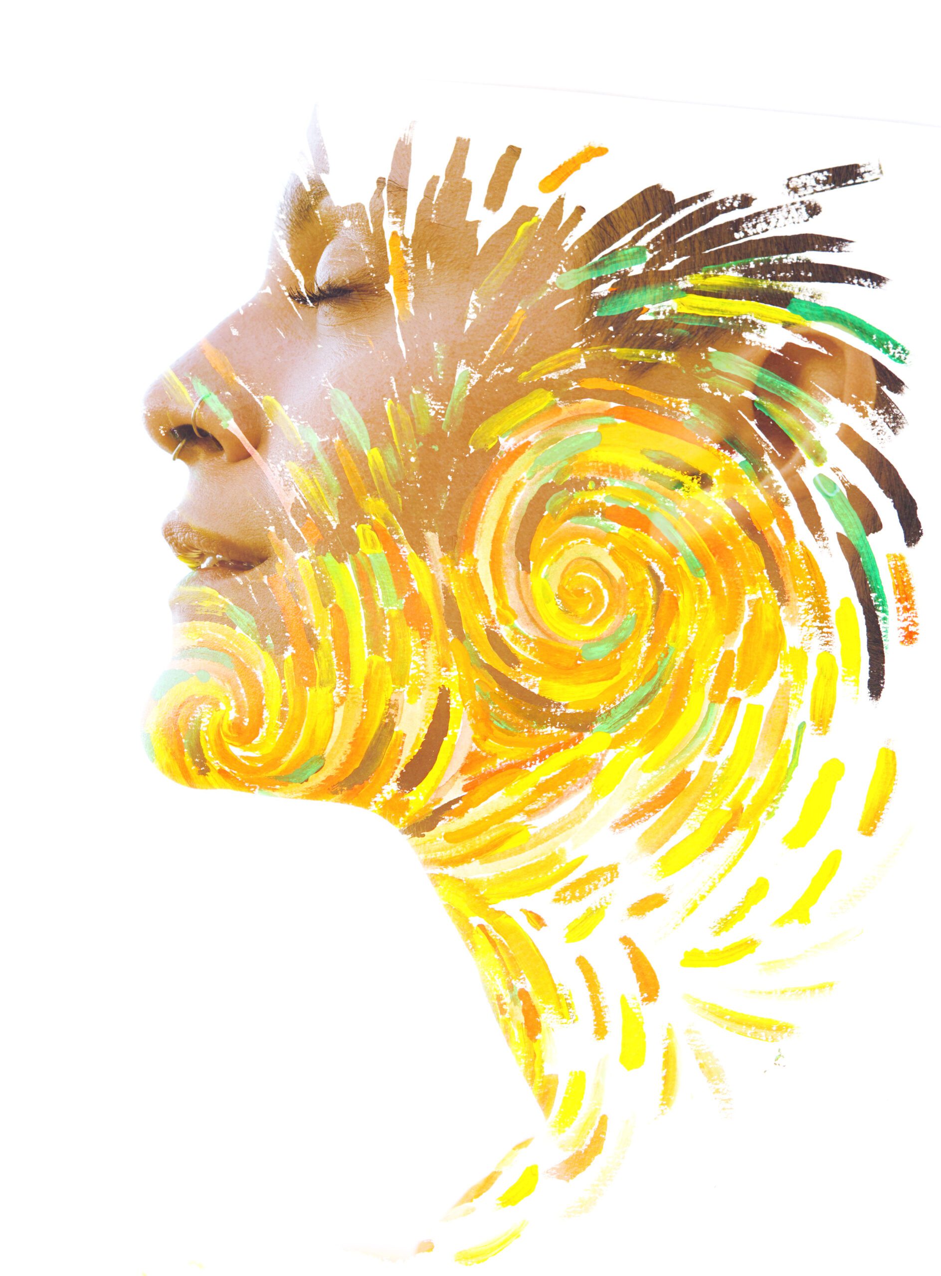 Paintography. Portrait photography combined with hand painted artwork.